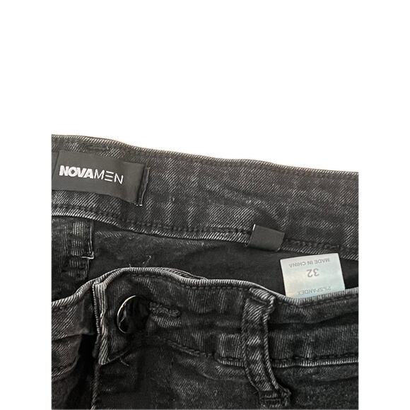 Fashion Nova Men Flared Fit Black Jeans Mens 32x28 - Picture 3 of 8